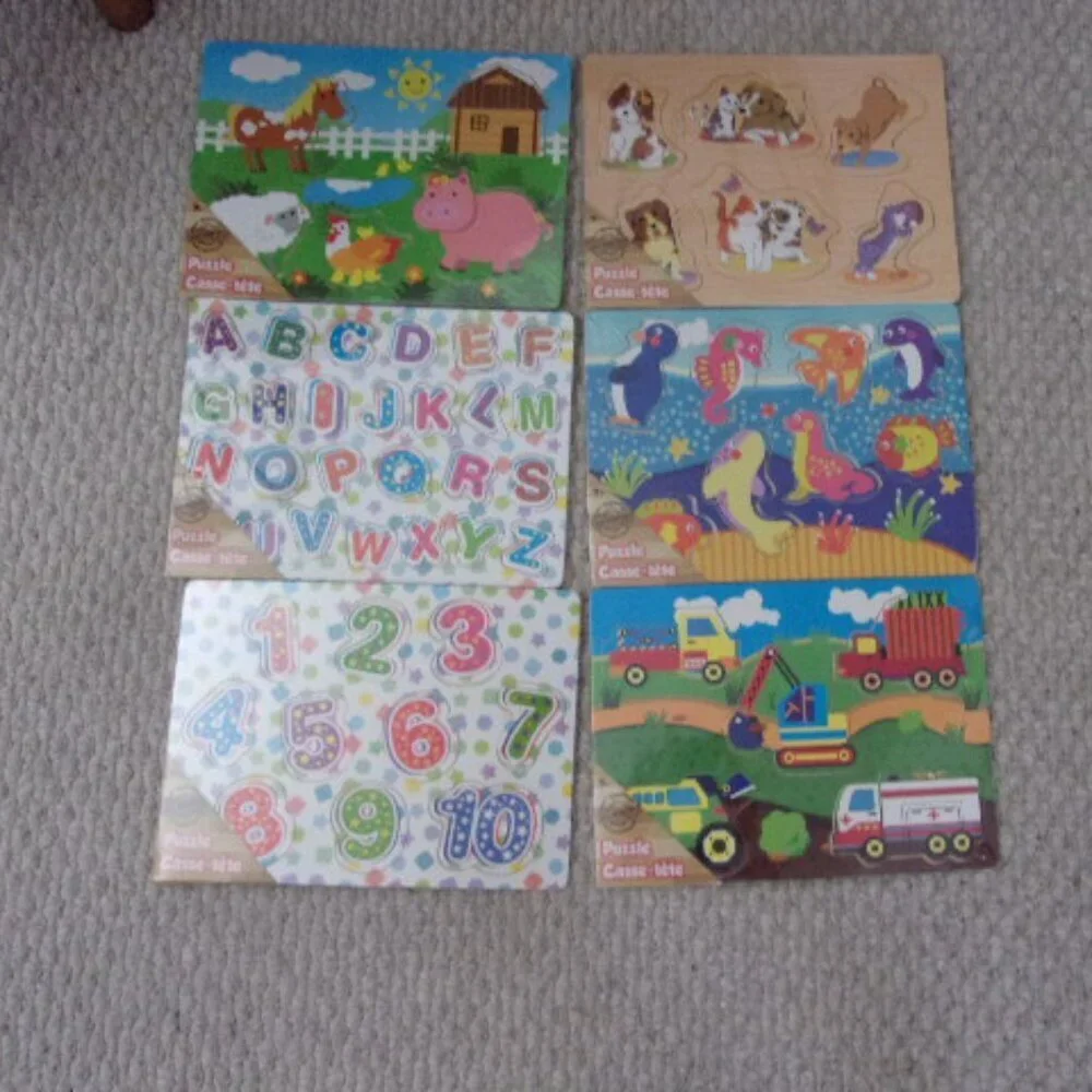 Bundle of kids Real wood toys puzzles New in package